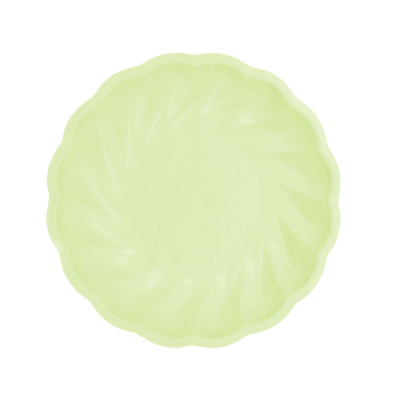 Assiette ronde biod&eacute;gradable pastel (plusieurs coloris)