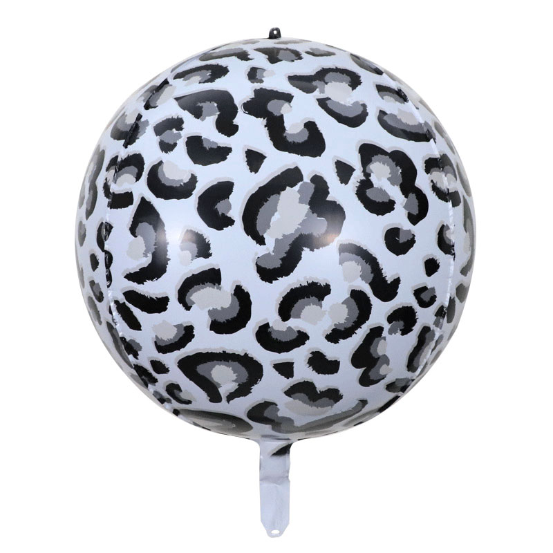 Ballon Sph&eacute;rique L&eacute;opard Blanc