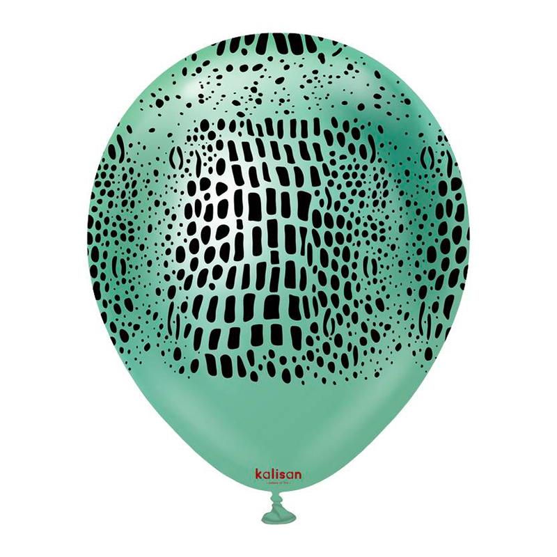 Ballon Latex Croco Vert m&eacute;tal Kalisan