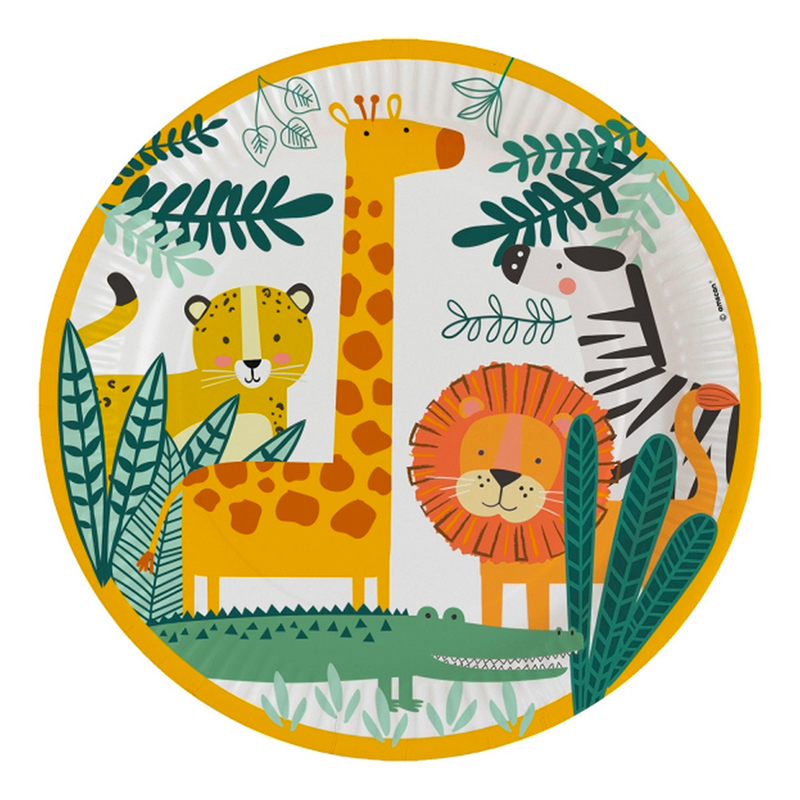 Assiettes jetables Jungle
