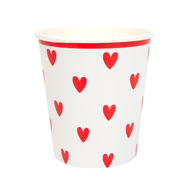 Gobelet festonn&eacute; petits coeurs