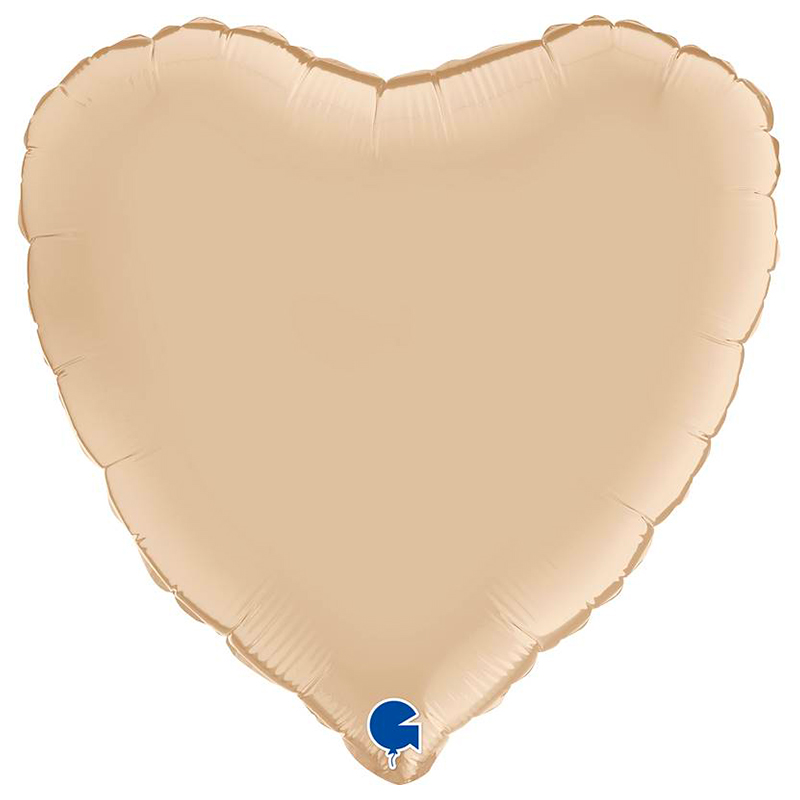 Ballon Mylar Coeur Beige Satin