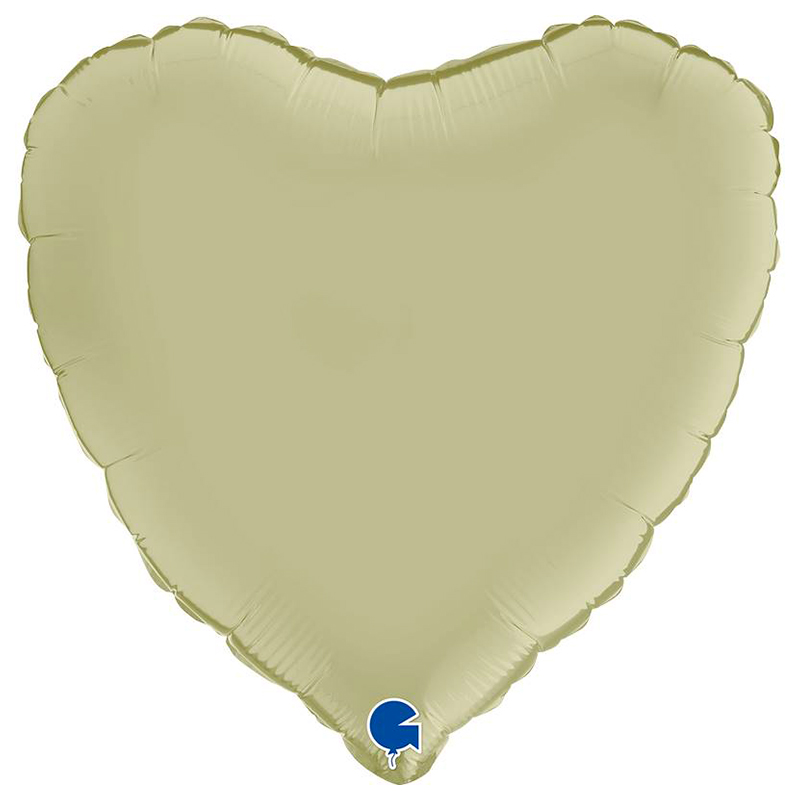 Ballon Mylar Coeur Vert Olive Satin