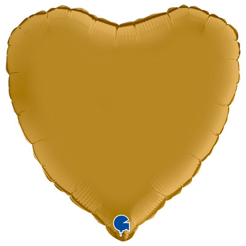 Ballon Mylar Coeur Or Satin