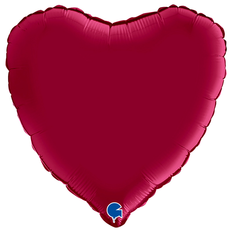 Ballon Mylar Coeur Rouge Cerise Satin
