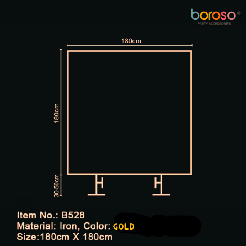 Structure Carr&eacute;e Gold 180Cm