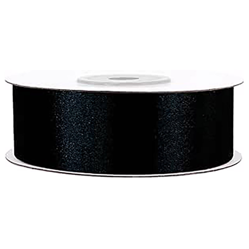 Ruban de Satin 25mm Noir