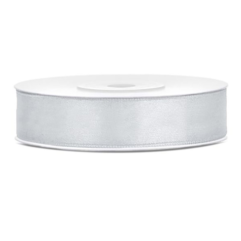 Ruban de Satin 12mm Argent
