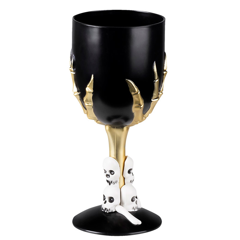 Verre &agrave; pied Halloween Noir