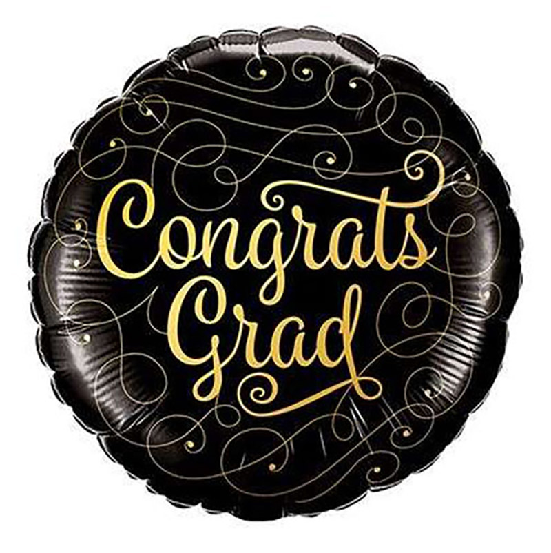 Ballon Congratulation Black