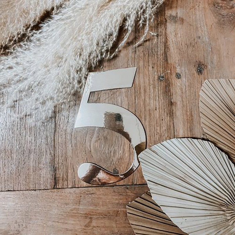 Sticker Chiffre Or 15cm