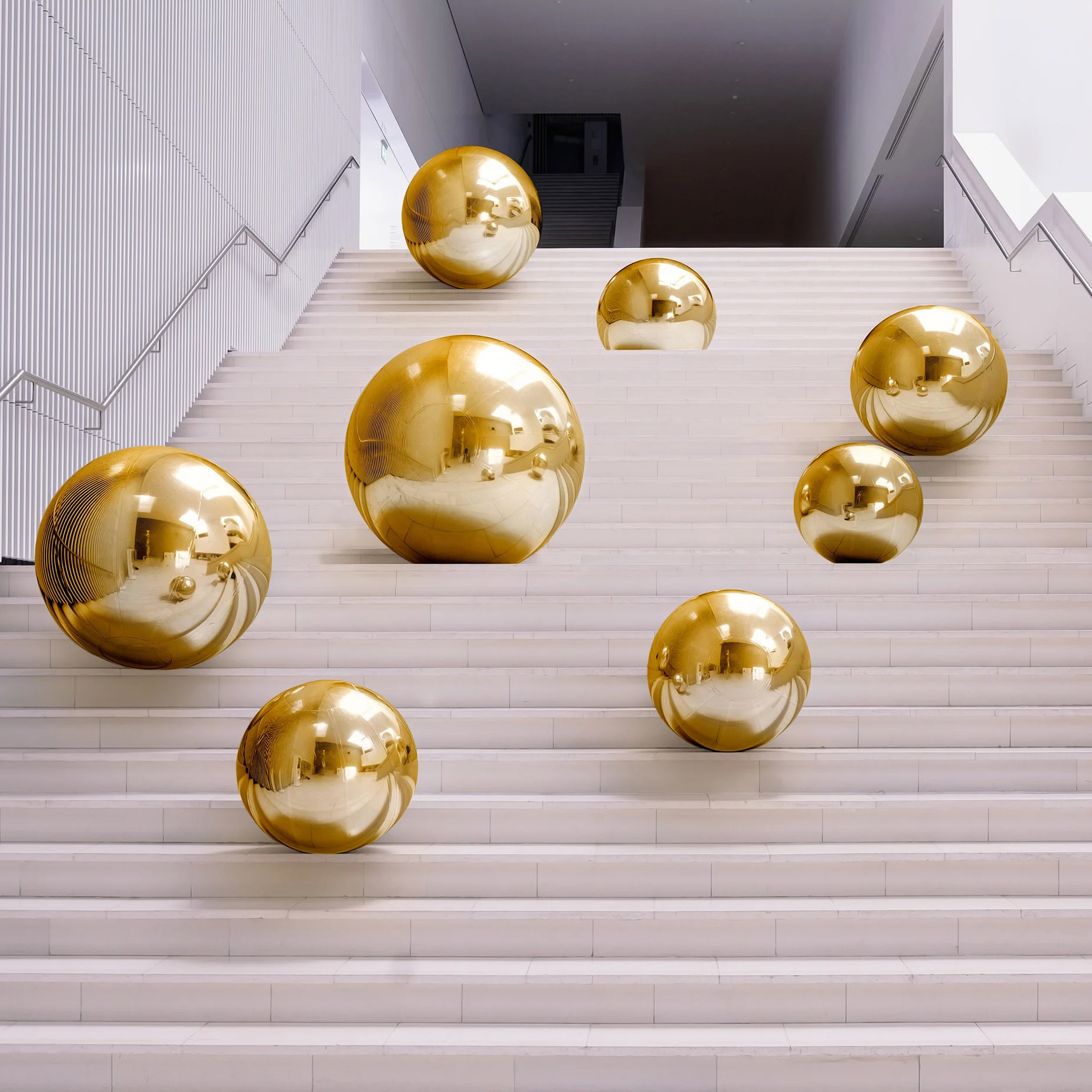 Boule Miroir PVC 120cm Or