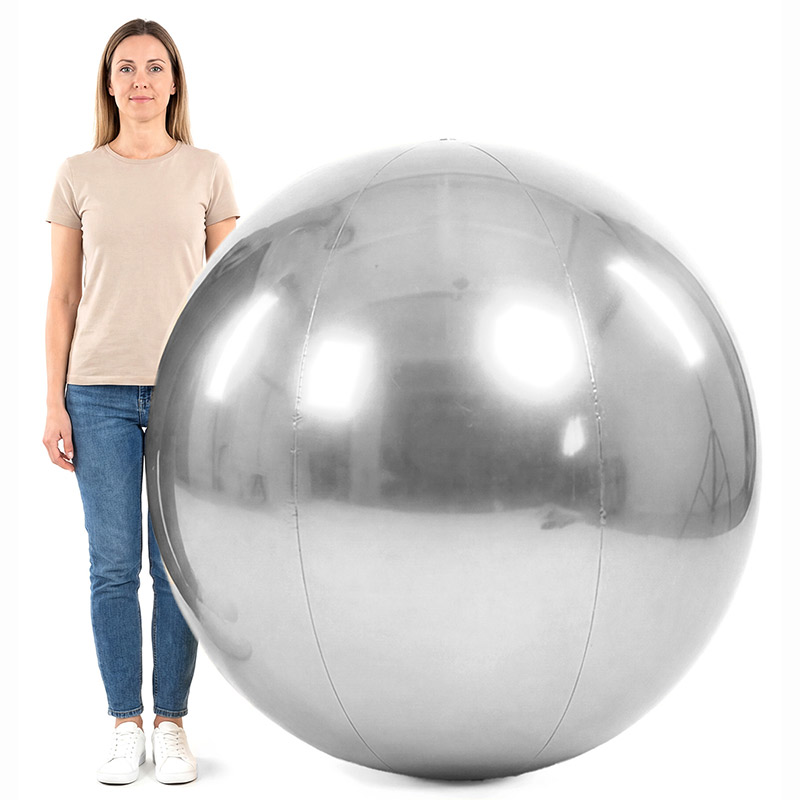 Boule Miroir PVC 120cm Argent