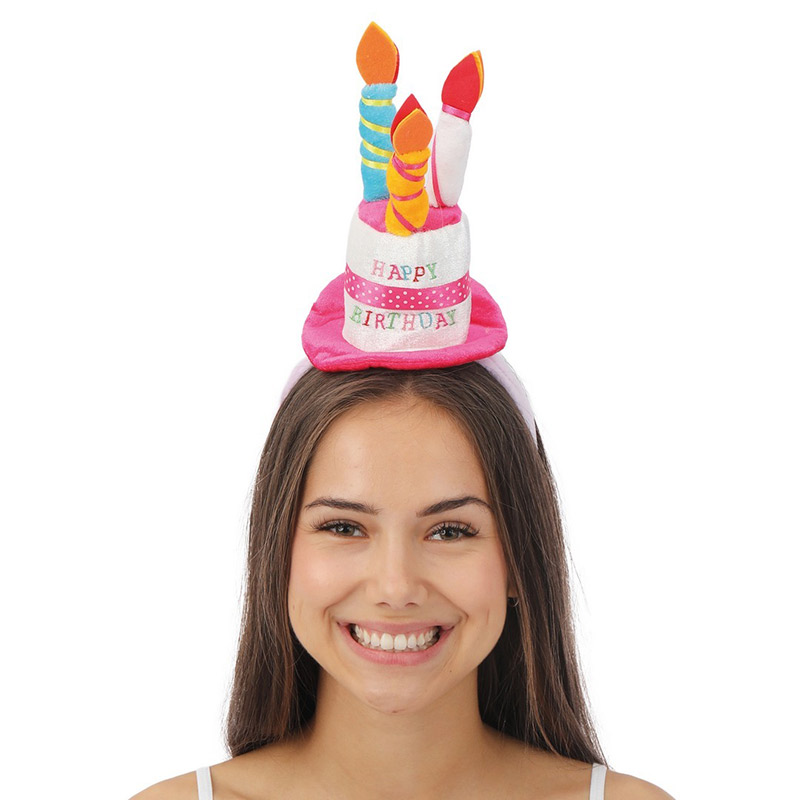 Serre t&ecirc;te g&acirc;teau anniversaire