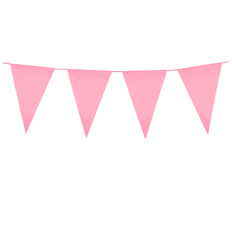 Guirlande Fanions Rose 10m