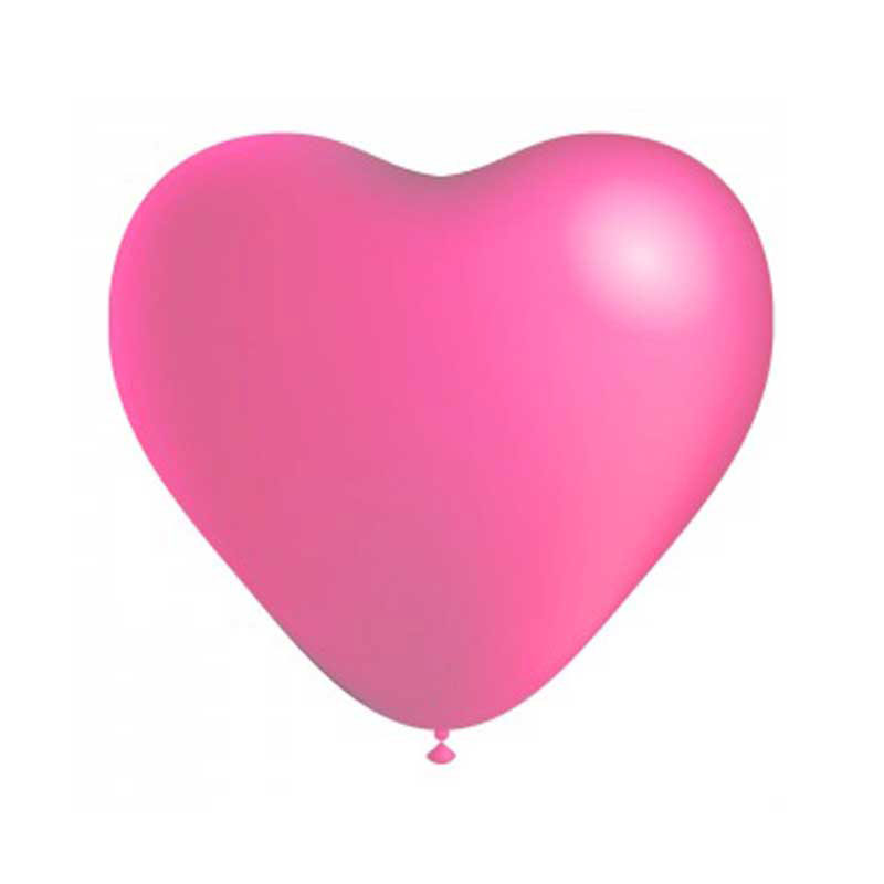 Ballon Coeur 25cm Rose