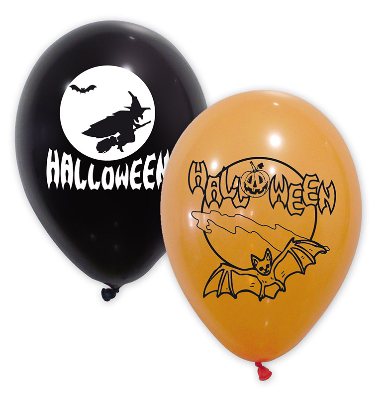 Ballon Happy Hallowen Assortis orange et noir