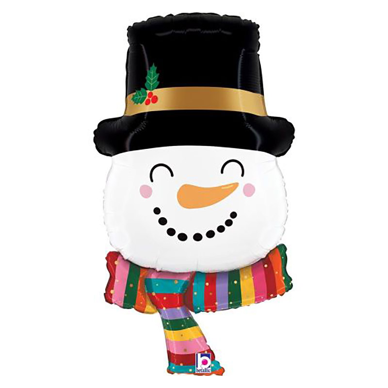 Ballon T&ecirc;te Bonhomme de Neige