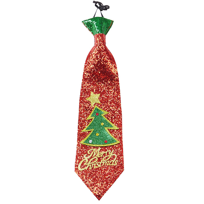 Cravate de No&euml;l Paillettes (2 coloris)