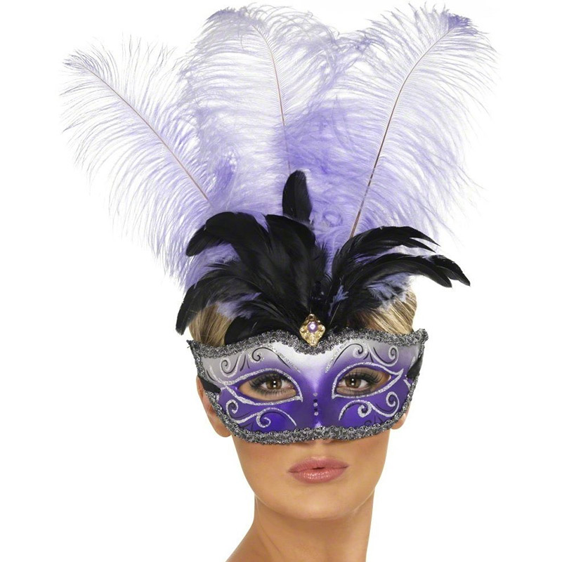 Loup V&eacute;nitien &agrave; plumes violet