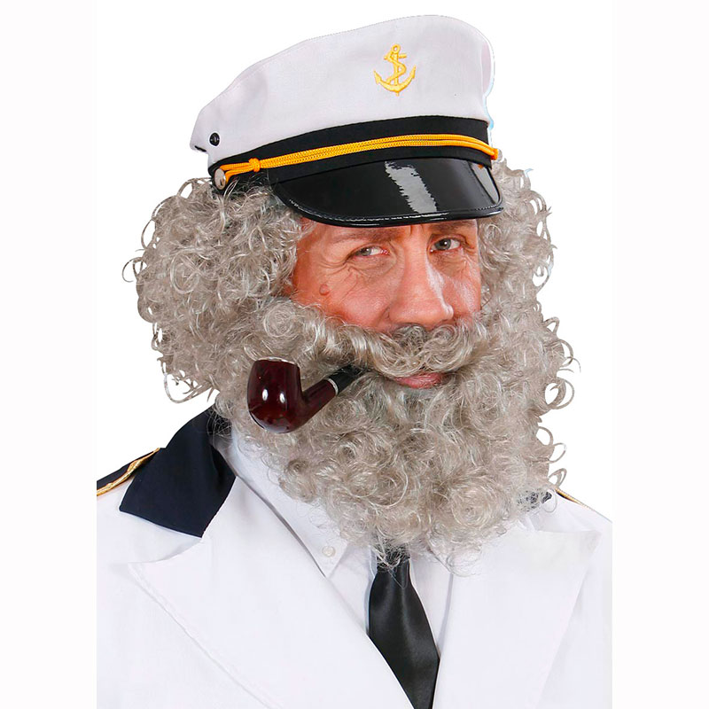 Barbe et moustache Fris&eacute;e Grise