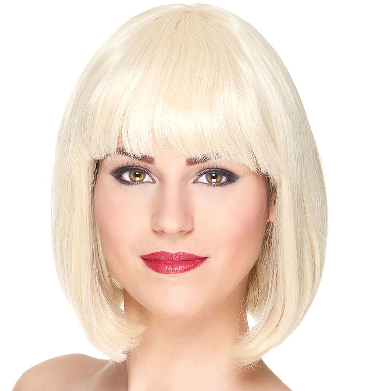 Perruque Blonde carr&eacute; court luxe