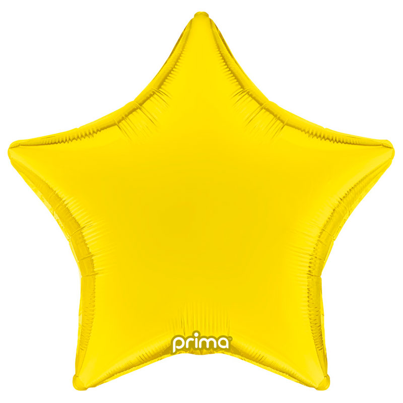 Ballon Mylar &eacute;toile Jaune (yellow) Prima