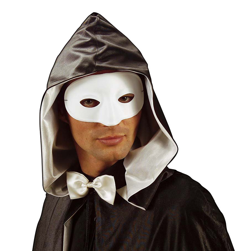 Loup Tissu Blanc Adulte