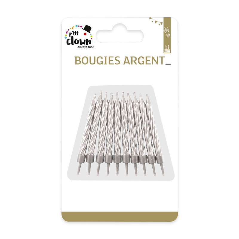 Bougie Argent avec Bob&egrave;che