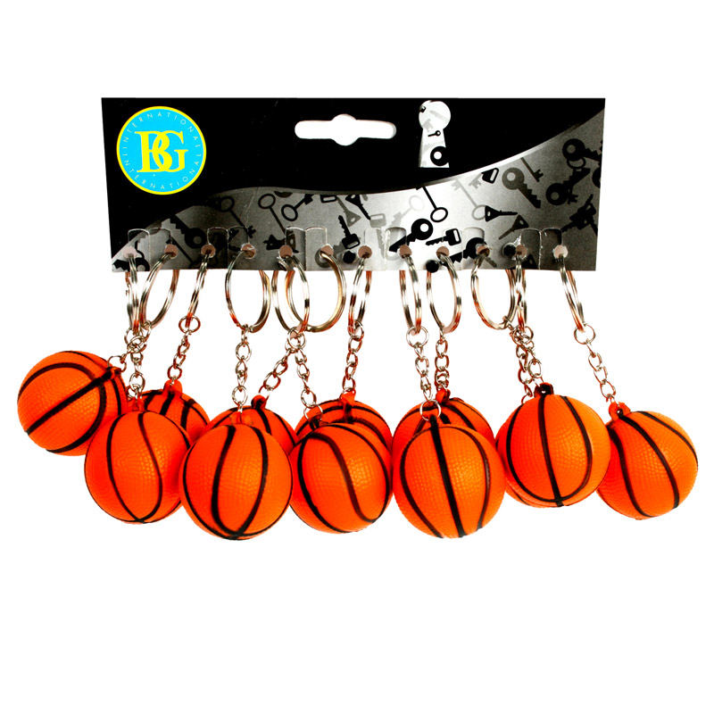 Porte cl&eacute;s Ballon Basket par 12