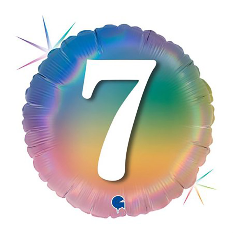 Ballon Rainbow Chiffre