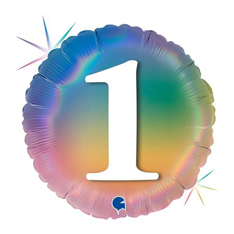 Ballon Rainbow Chiffre