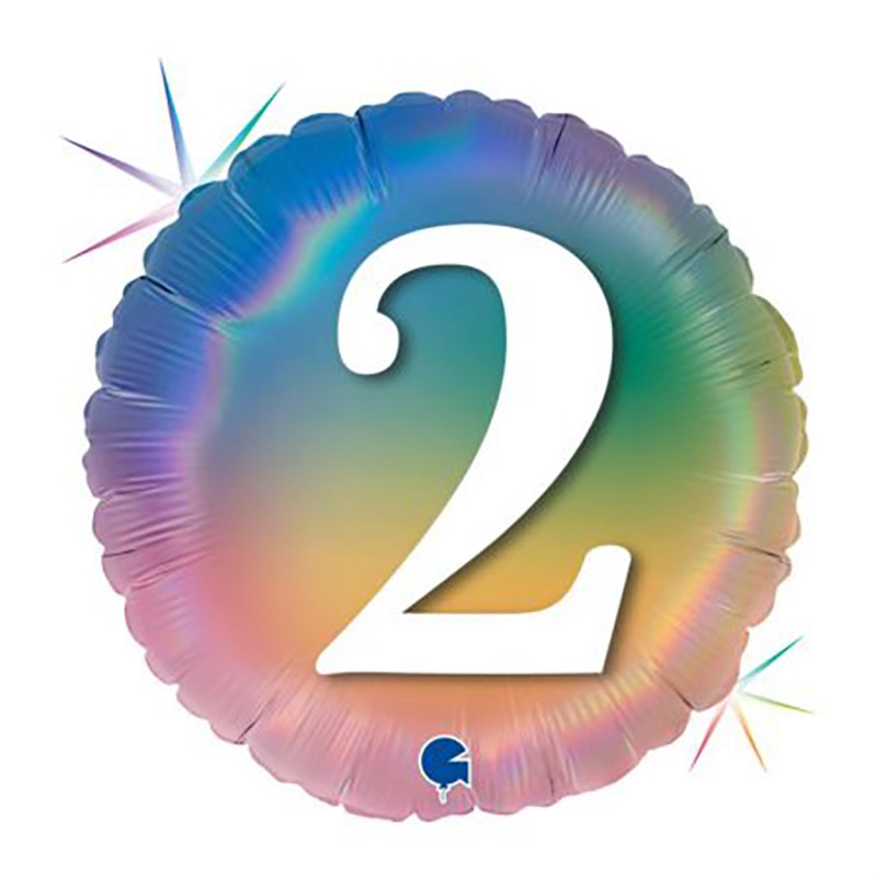 Ballon Rainbow Chiffre
