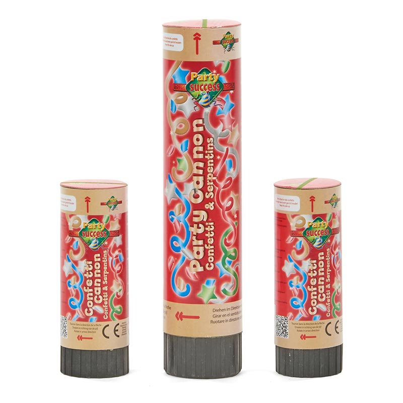 Sachet de 3 canons &agrave; confettis