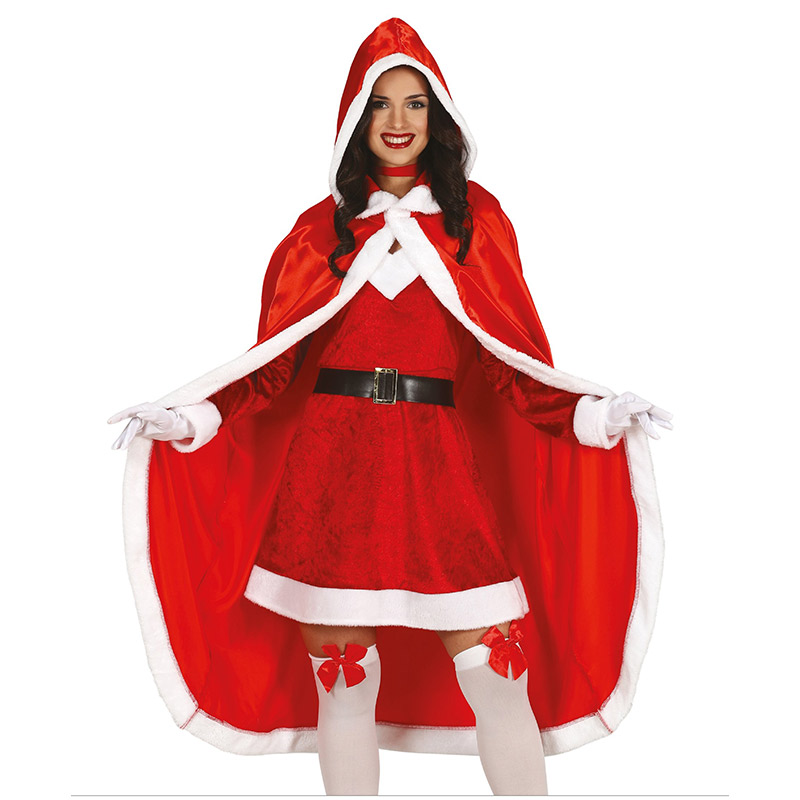 D&eacute;guisement Cape velour M&egrave;re No&euml;l