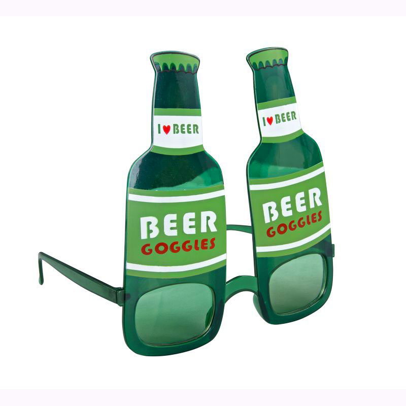 Lunettes plastique bouteille de bi&egrave;re verte