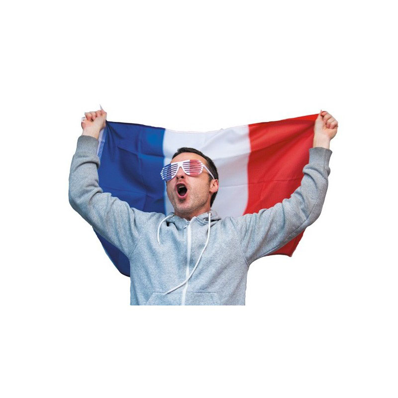 Drapeau Fran&ccedil;ais de fa&ccedil;ade en polyester 60x90