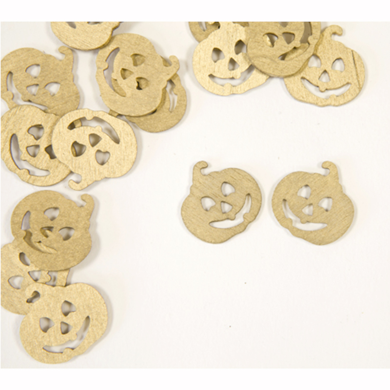 Confettis de table Citrouilles dor&eacute;es Halloween