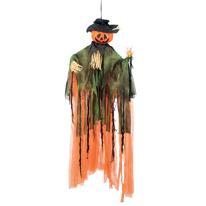 Suspension &eacute;pouvantail citrouille