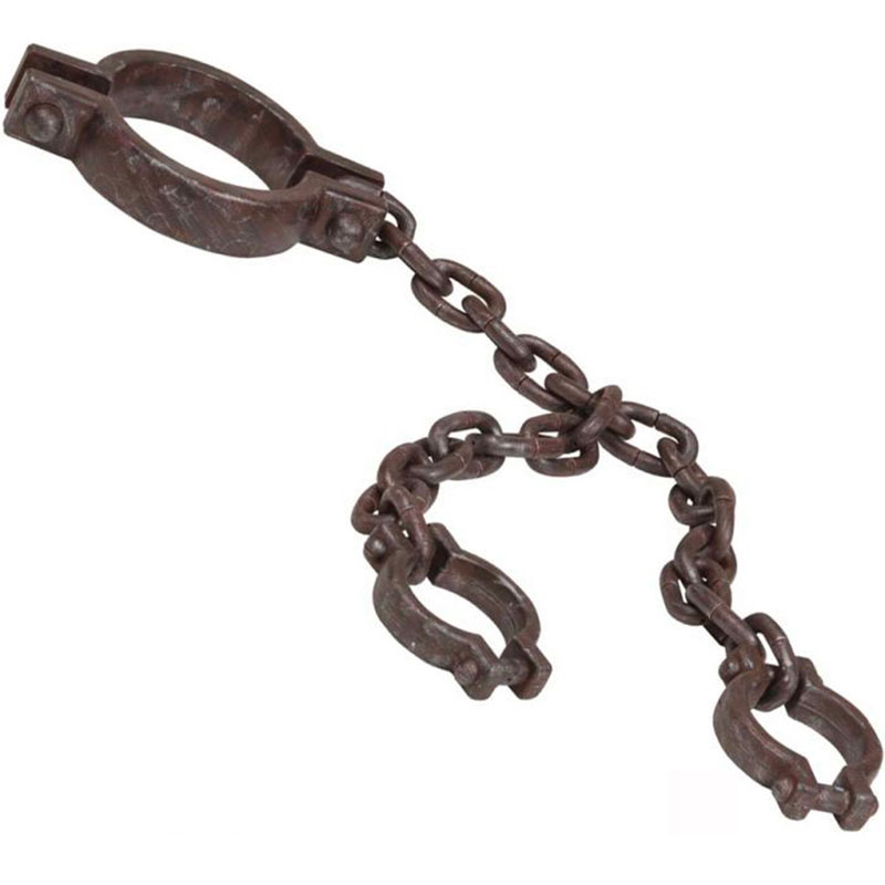 Chaine et menottes plastique Bagnard