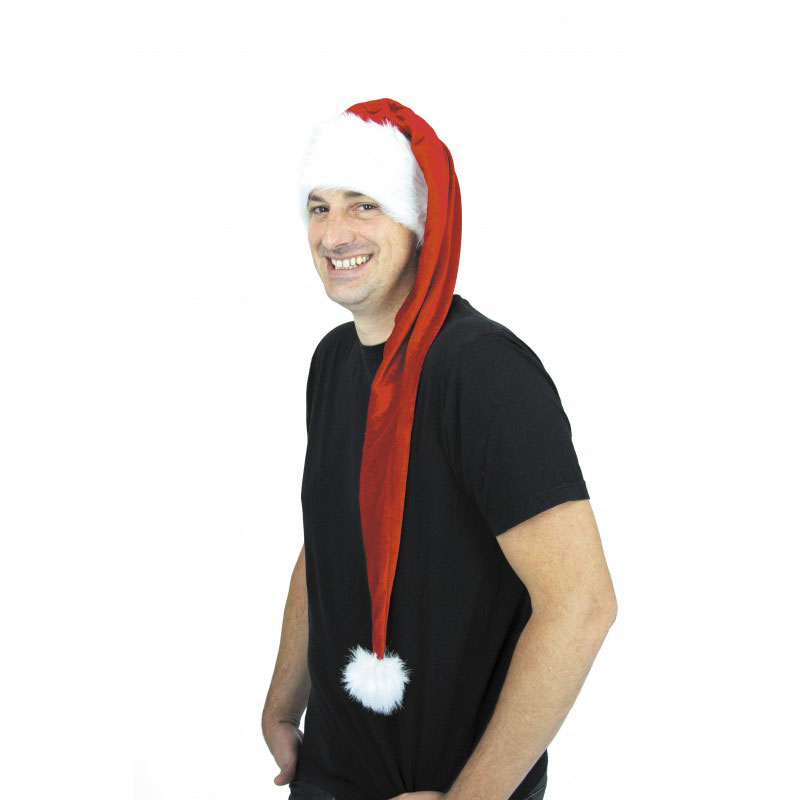 Bonnet de No&euml;l avec pompon extra Long