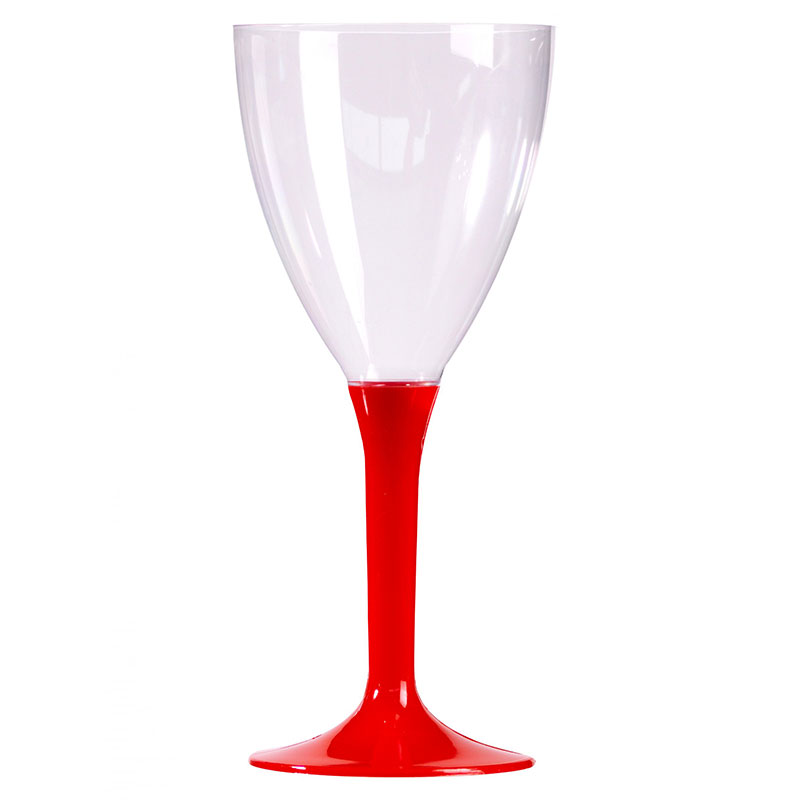 Verre &agrave; vin pied  par 10 (diff&eacute;rents coloris)