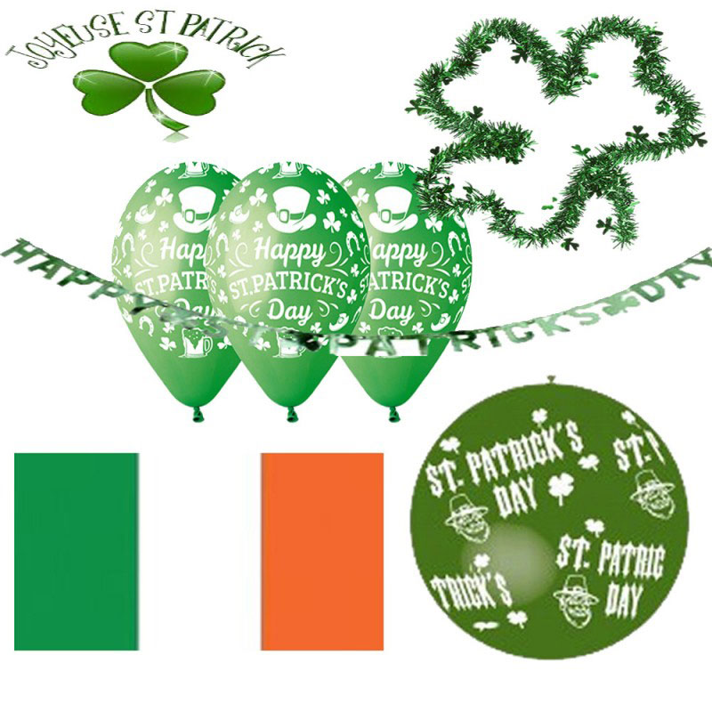 Kit d&eacute;coration Saint Patrick vitrine PM