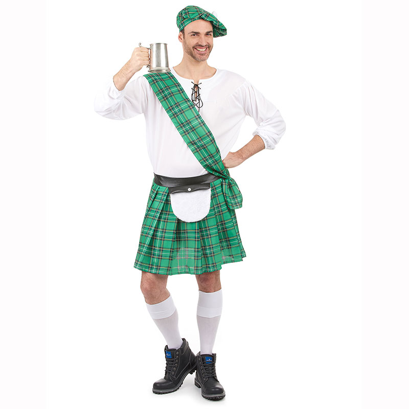 Déguisement écossais homme Vert