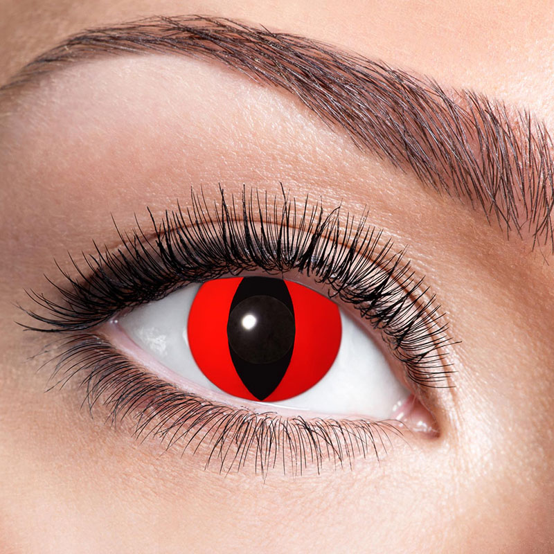 Lentilles de contact fantaisie Oeil de chat rouge
