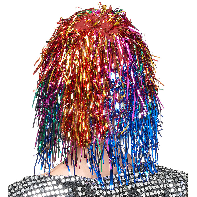 Perruque M&eacute;tallique Disco Multicolore