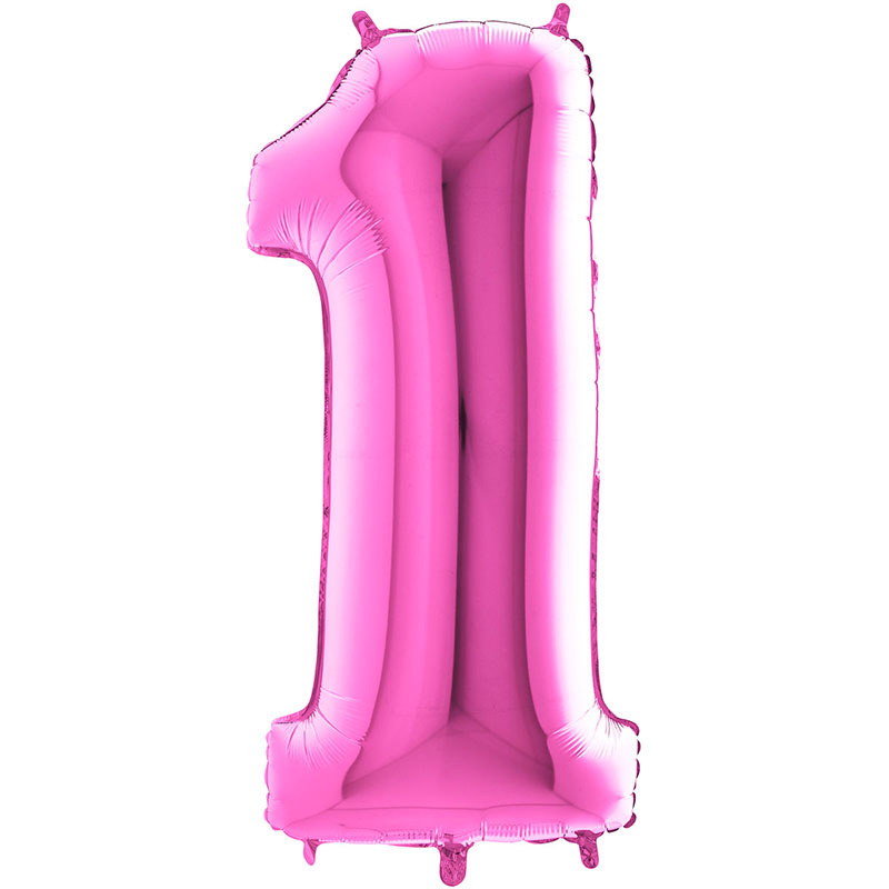 Ballon chiffre 1 Fushia