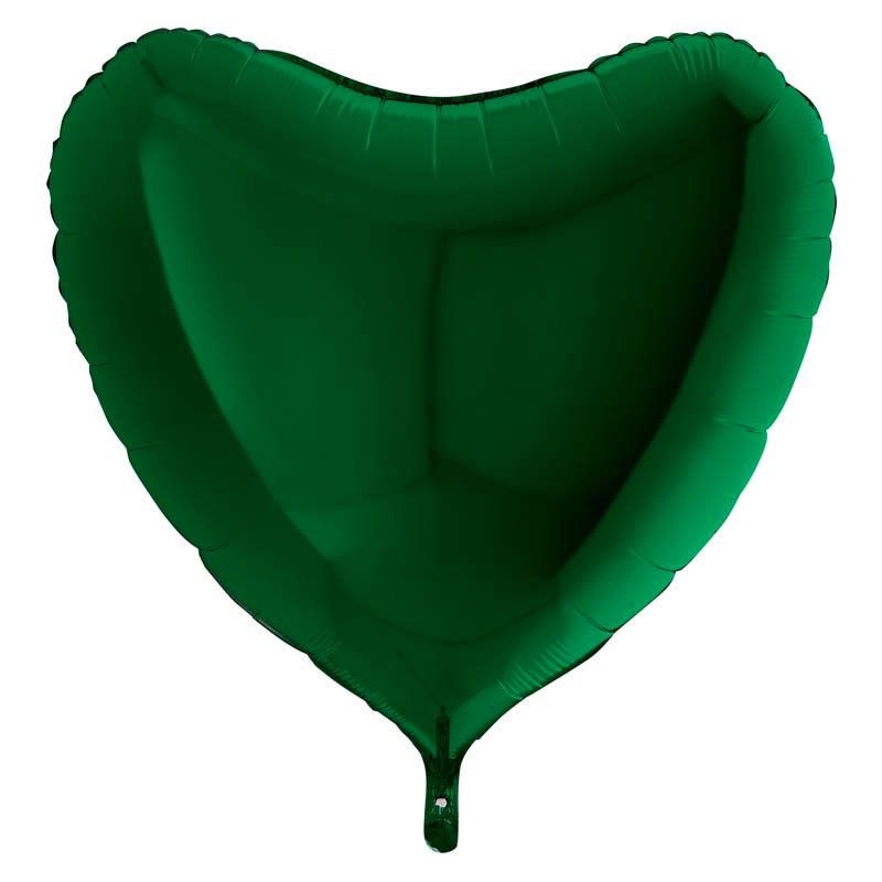 Ballon Alu Coeur Vert Foncé