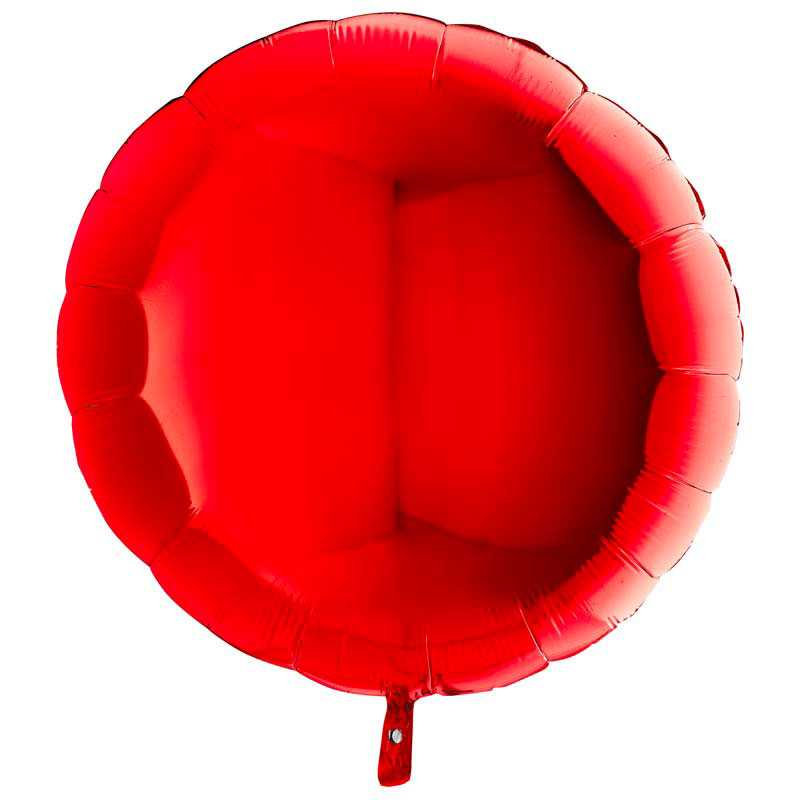 Ballon Mylar Rond Rouge