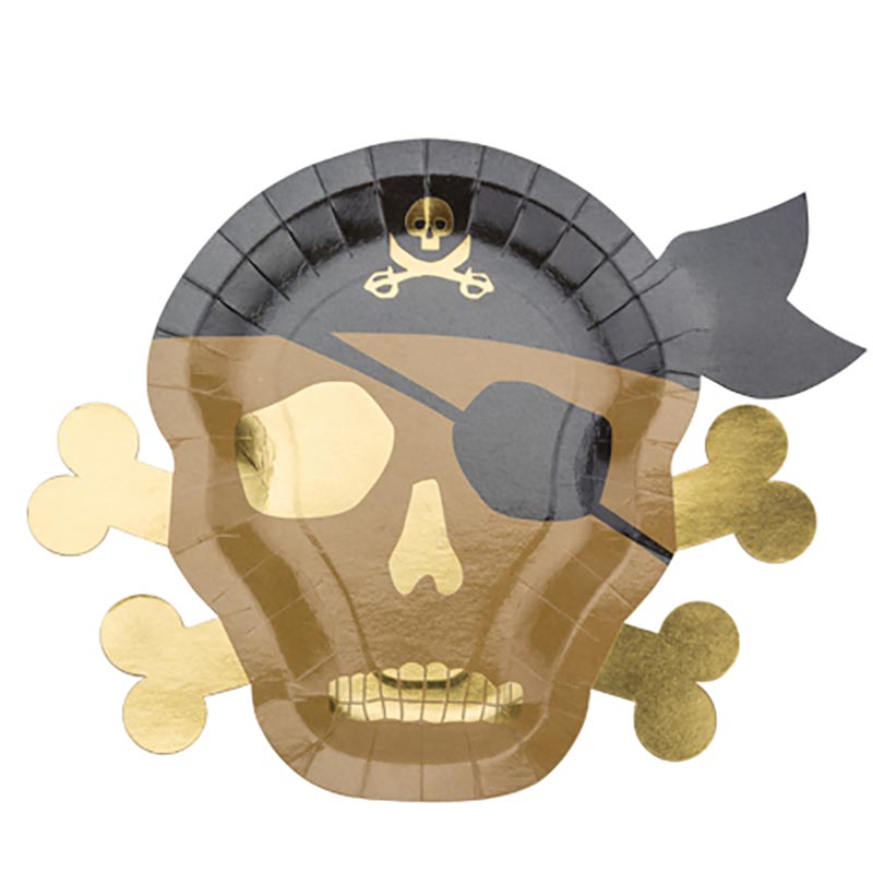 Assiette T&ecirc;te de Mort Pirate